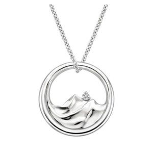 Mountain Range Diamond Pendant Necklace